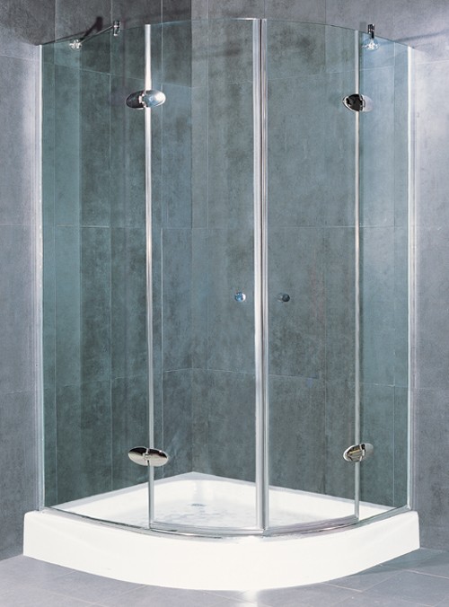 Offset Quadrant. 1000x800mm. Reversible. 6mm Glass. technical image