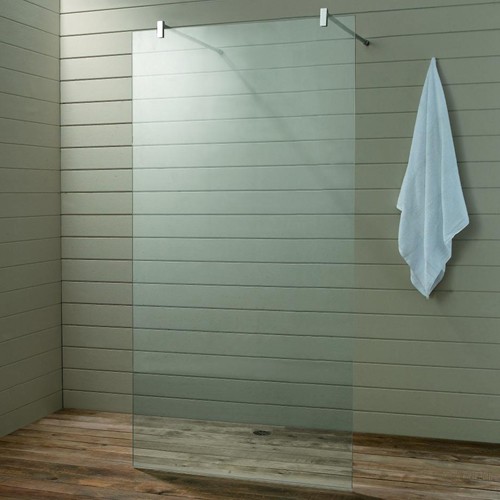 Wet Room Glass Shower Screen, 900x1900x10mm. technical image