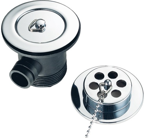 Deluxe Bath Waste (Chrome). technical image