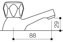 Bath Taps (Pair, Chrome). technical image