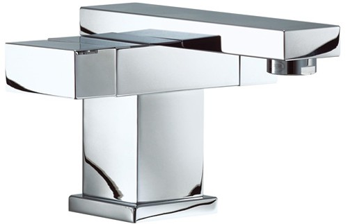 Mono Basin Mixer Tap With Click-Clack Waste (Chrome). technical image