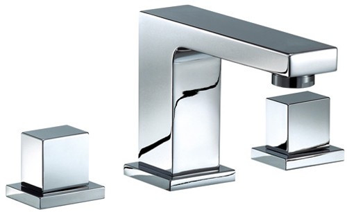 3 Tap Hole Bath Filler Tap (Chrome). technical image