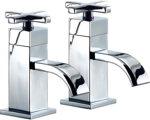 Bath Taps (Pair, Chrome). technical image