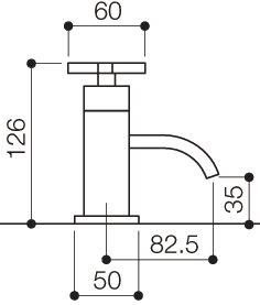 Bath Taps (Pair, Chrome). technical image