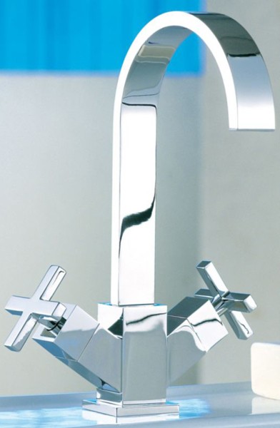 Mono Basin Mixer Tap (Chrome). technical image