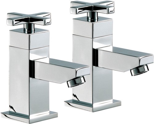 Bath Taps (Pair, Chrome). technical image
