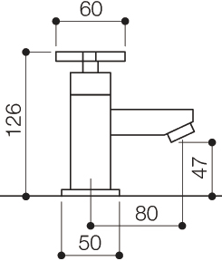 Bath Taps (Pair, Chrome). technical image