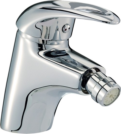 Mono Bidet Mixer Tap With Pop Up Waste (Chrome). technical image