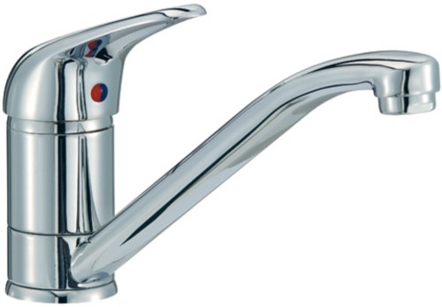 Modena Monoblock Kitchen Tap With Swivel Spout (Chrome). technical image