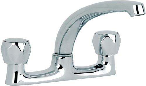 Alpha Deck Sink Mixer Tap With Swivel Spout (Chrome). technical image