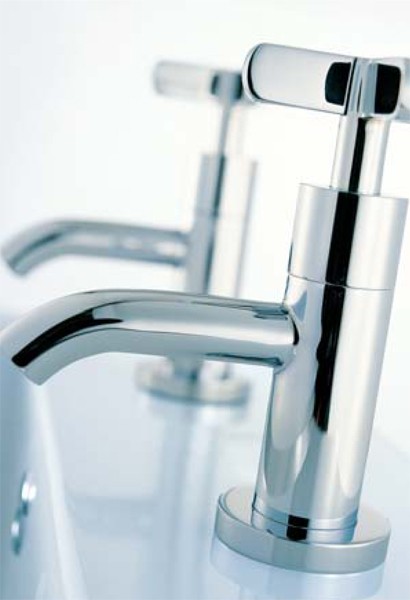Basin Taps (Pair, Chrome). technical image