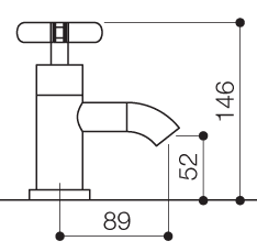 Bath Taps (Pair, Chrome). technical image