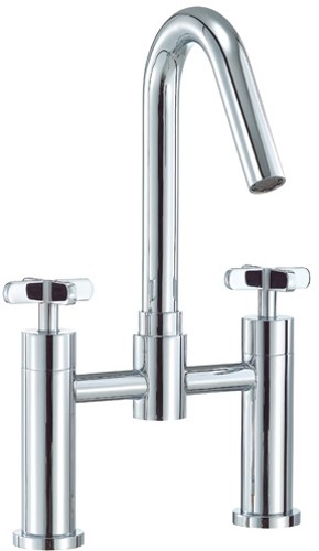 Bath Filler Tap (High Spout, Chrome). technical image