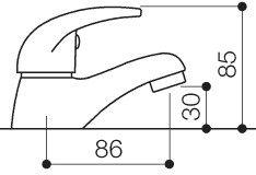 Bath Taps (Pair, Chrome). technical image