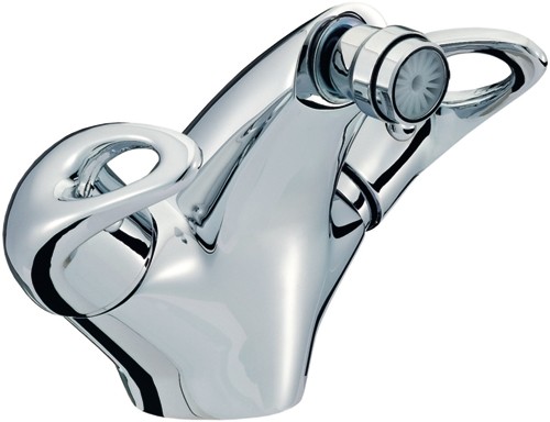Mono Bidet Mixer Tap With Pop Up Waste (Chrome). technical image