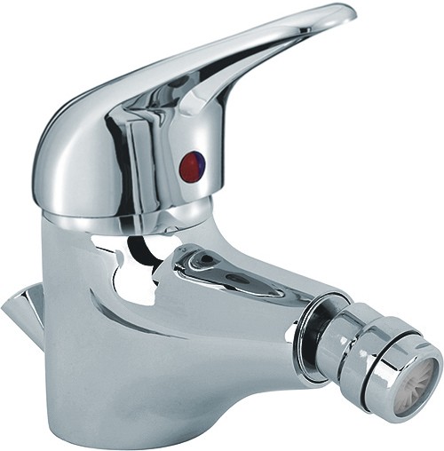 Mono Bidet Mixer Tap With Pop Up Waste (Chrome). technical image