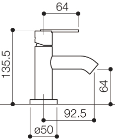 Bath Taps (Pair, Chrome). technical image