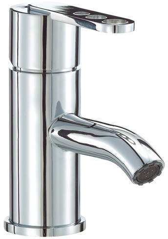 Mono Basin Mixer Tap With Pop Up Waste (Chrome). technical image