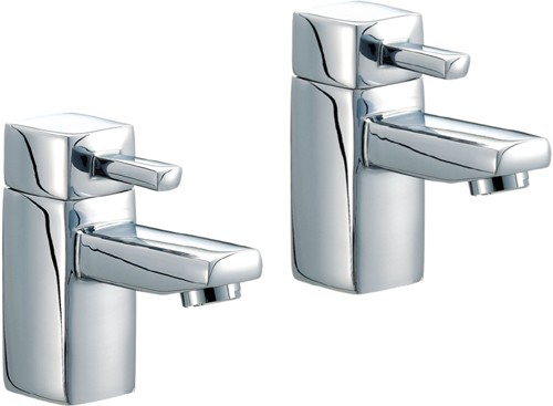 Basin Taps (Pair, Chrome). technical image
