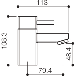 Basin Taps (Pair, Chrome). technical image