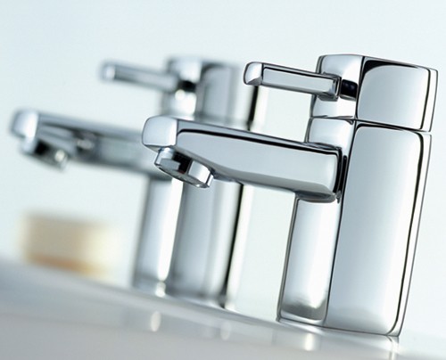 Bath Taps (Pair, Chrome). technical image