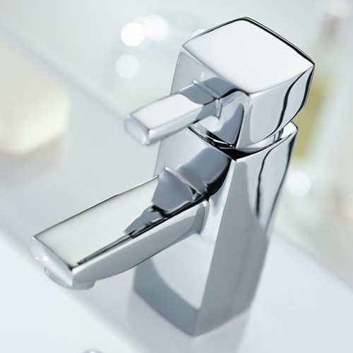 Mono Basin Mixer Tap (Chrome). technical image