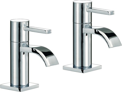 Bath Taps (Pair, Chrome). technical image