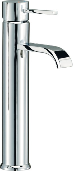Basin Mixer Tap, Freestanding, 292mm High (Chrome). technical image