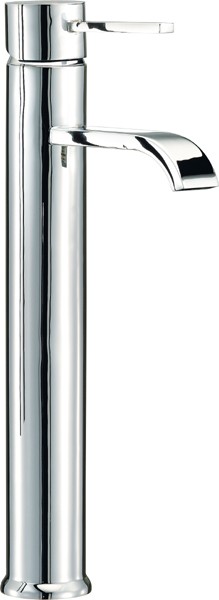 Basin Mixer Tap, Freestanding, 352mm High (Chrome). technical image