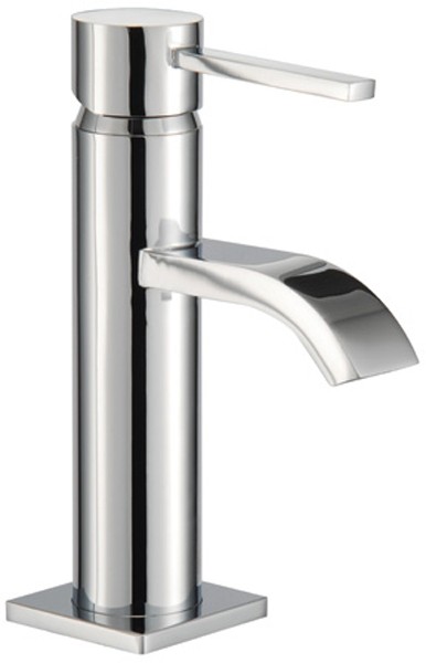 Cloakroom Mono Basin Mixer Tap (156mm High, Chrome). technical image