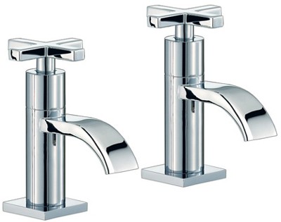 Basin Taps (Pair, Chrome). technical image