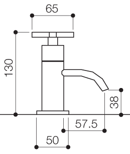 Bath Taps (Pair, Chrome). technical image