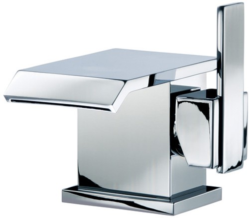 Mono Basin Mixer Tap With Click-Clack Waste (Chrome). technical image
