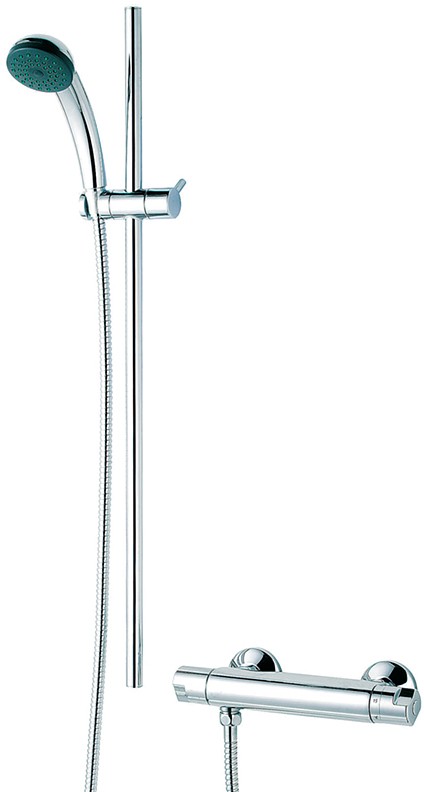 Thermostatic Bar Shower Valve With Slide Rail Kit. technical image