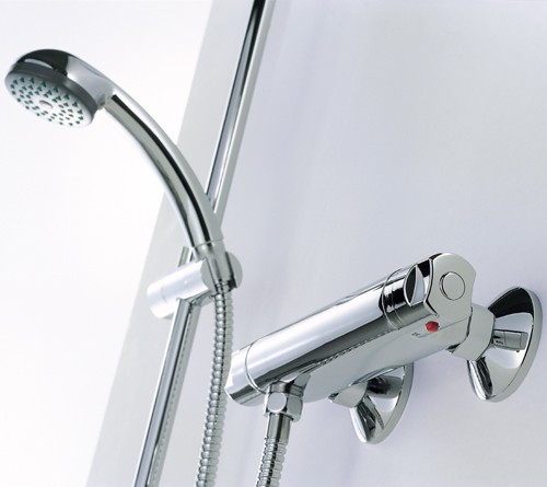 Thermostatic Bar Shower Valve With Slide Rail Kit. technical image