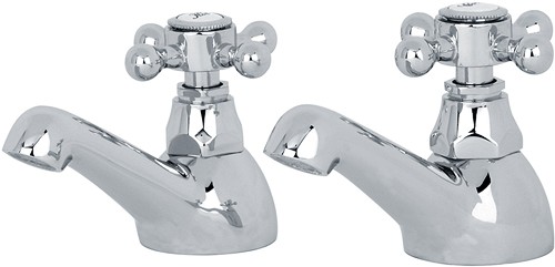 Bath Taps (Pair, Chrome). technical image