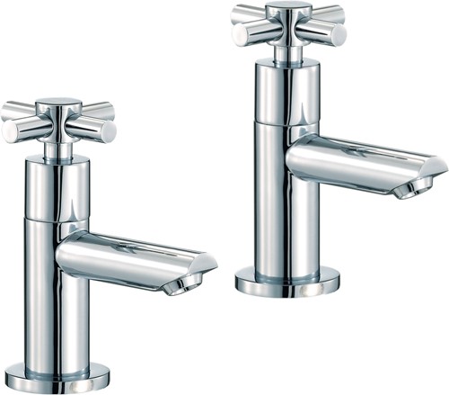 Basin Taps (Pair, Chrome). technical image