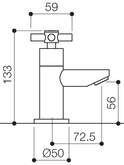 Bath Taps (Pair, Chrome). technical image