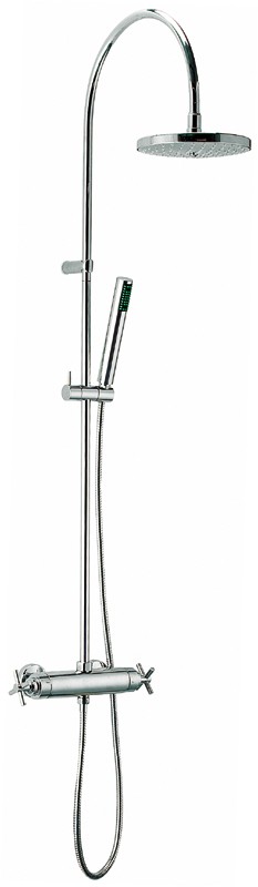 Thermostatic Shower Set With Valve, Riser & Head. technical image