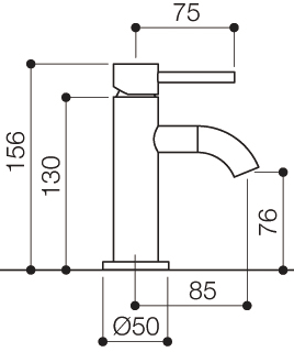 Basin Mixer & Bath Filler Tap Set (Chrome). technical image