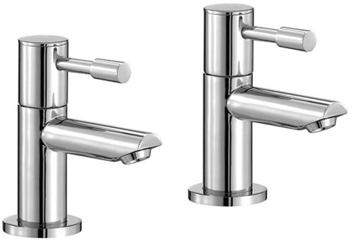 Basin Taps (Pair, Chrome). technical image