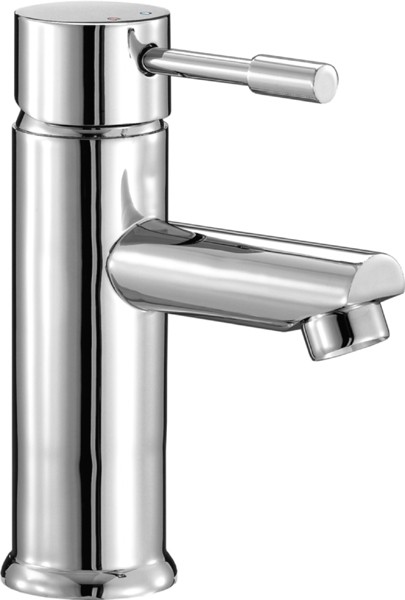 Mono Basin Mixer Tap With Pop Up Waste (Chrome). technical image