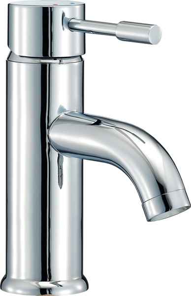 Mono Basin Mixer Tap With Pop Up Waste (Chrome). technical image