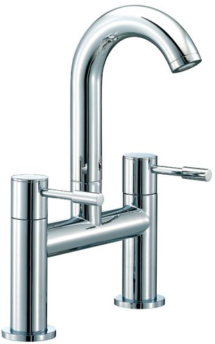 Bath Filler Tap (High Spout, Chrome). technical image