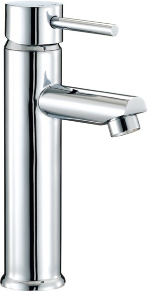 Basin Mixer Tap, Freestanding, 232mm High (Chrome). technical image