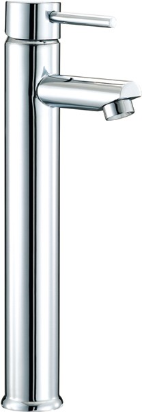 Basin Mixer Tap, Freestanding, 353mm High (Chrome). technical image
