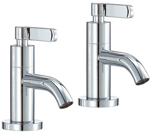 Basin Taps (Pair, Chrome). technical image