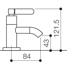 Basin Taps (Pair, Chrome). technical image