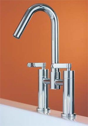 Bath Filler Tap (High Spout, Chrome). technical image