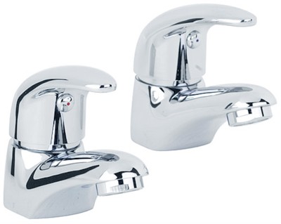 Basin Taps (Pair, Chrome). technical image